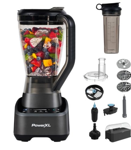 Powerful 1500W Kitchen Blender System with Smart Sensing, 72oz Jar, Food Processor Accessories, 13-Piece Set